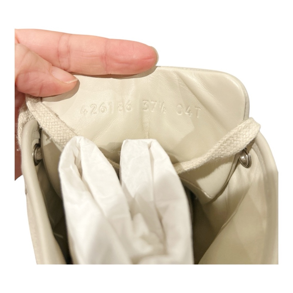 Gucci Brooklyn GG High Top Sneakers White Gray Monogram EU 37.5 US 7.5 Cap Toe - Picture 12 of 13